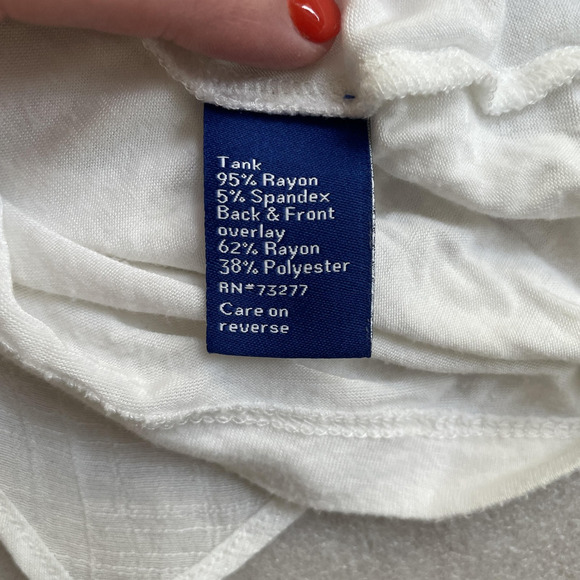 Apt 9 Shirt Women Petite Large White Layered Flowy Draped Fairy Paper White Top - Picture 9 of 10